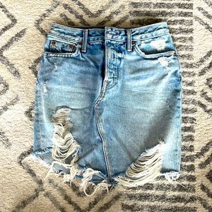 GRLFRND Denim Mini Skirt, Size 24
